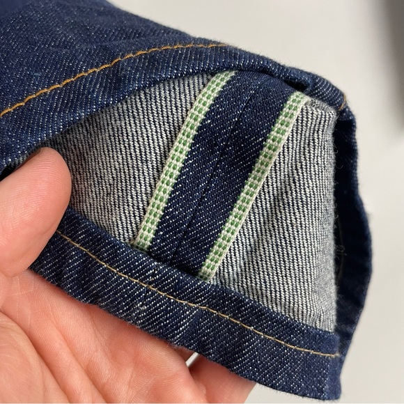 Taylor Stitch Straight Leg button fly dark wash jeans USA Size 32 Savage Denim - Picture 5 of 12